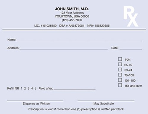 doctor prescription pad