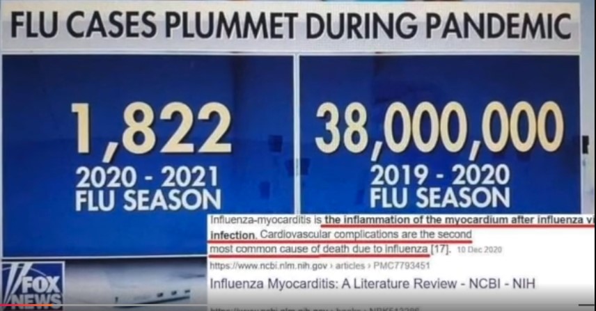 flu vs COVID data comparison chart